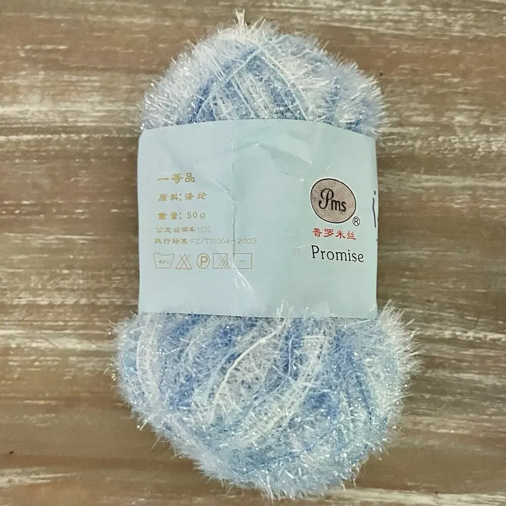 Lot of 19 Scrubby Sparkle Eyelash Yarn 50g Skeins Assorted Colors 100% Polyester